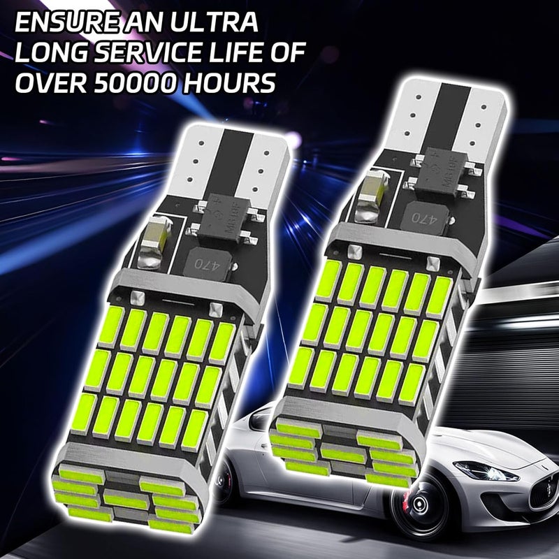 SamWinGear 4PCS 921 LED Reverse Light Bulb T15 T10 912 W16W 4014 45SMD 3rd Brake Light LED Bulb 6000K Error Free 360 Degree Chipsets Bright Backup Daytime Running Lights for Car Truck Cargo(Ice Blue) - Image 5